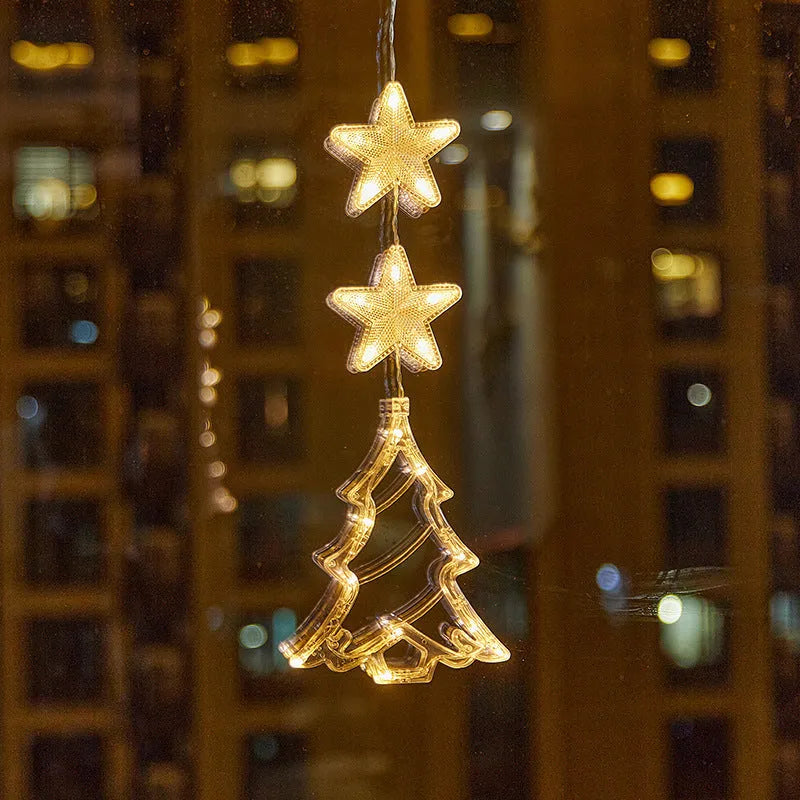 Christmas Atmosphere Layout Sucker Lamp Window Creative Decoration - Enfance-Heureuse