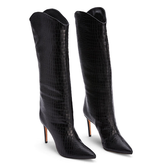 Chengdu Women's Shoes With Stiletto Heels And Knee-length Boots