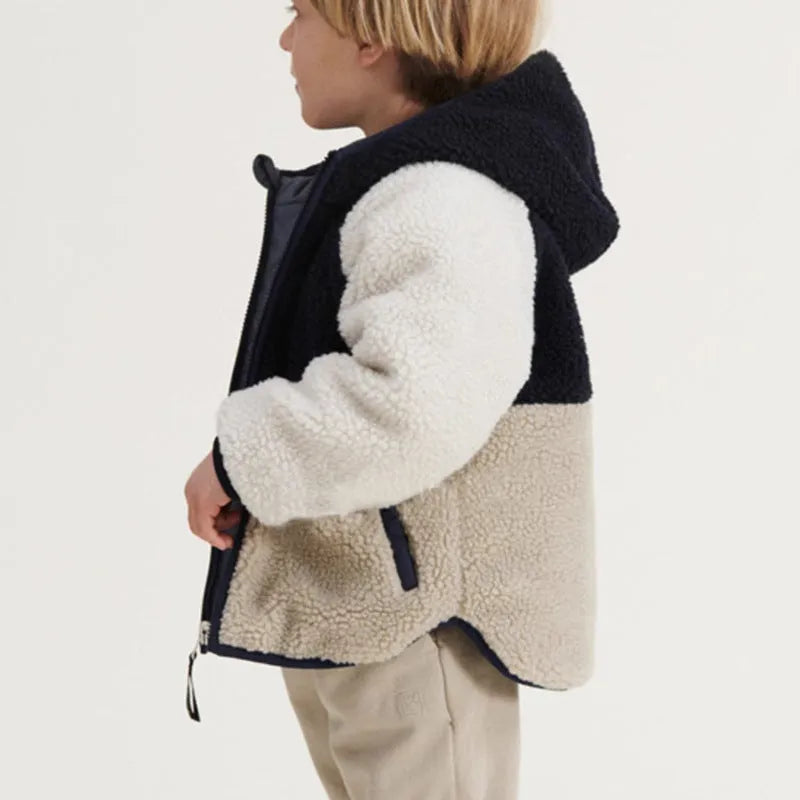 Veste en coton à capuche double face pour enfants