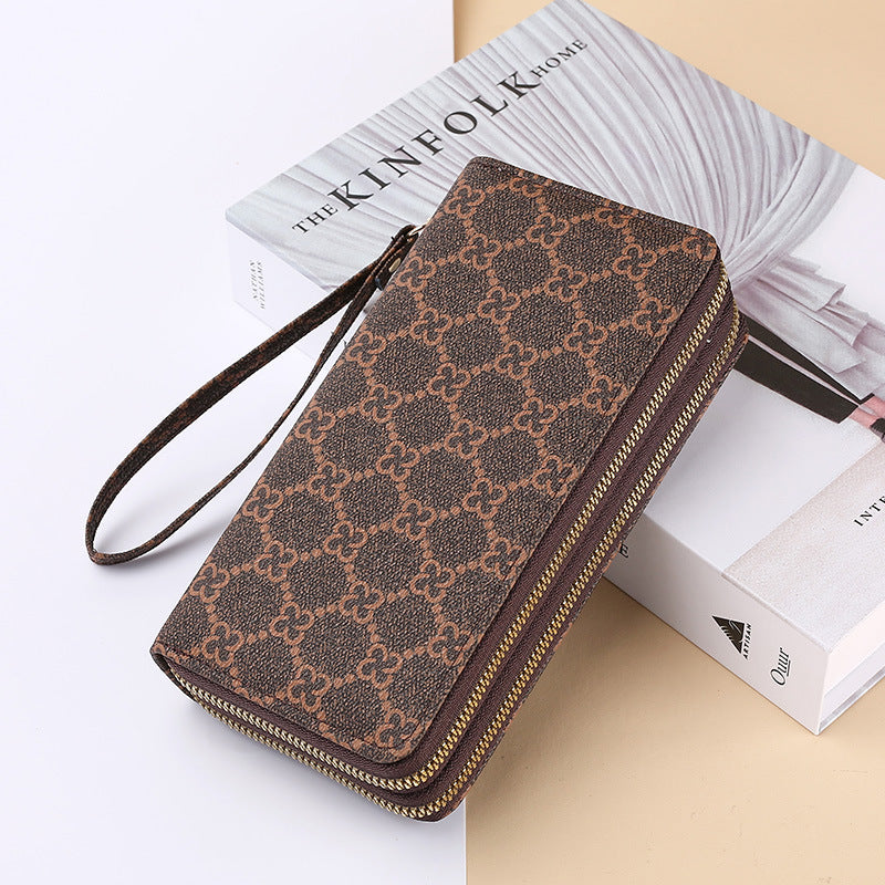 Long Wallet Clutch Mobile Phone Bag Coin Purse Zipper Bag Wallet - Enfance-Heureuse