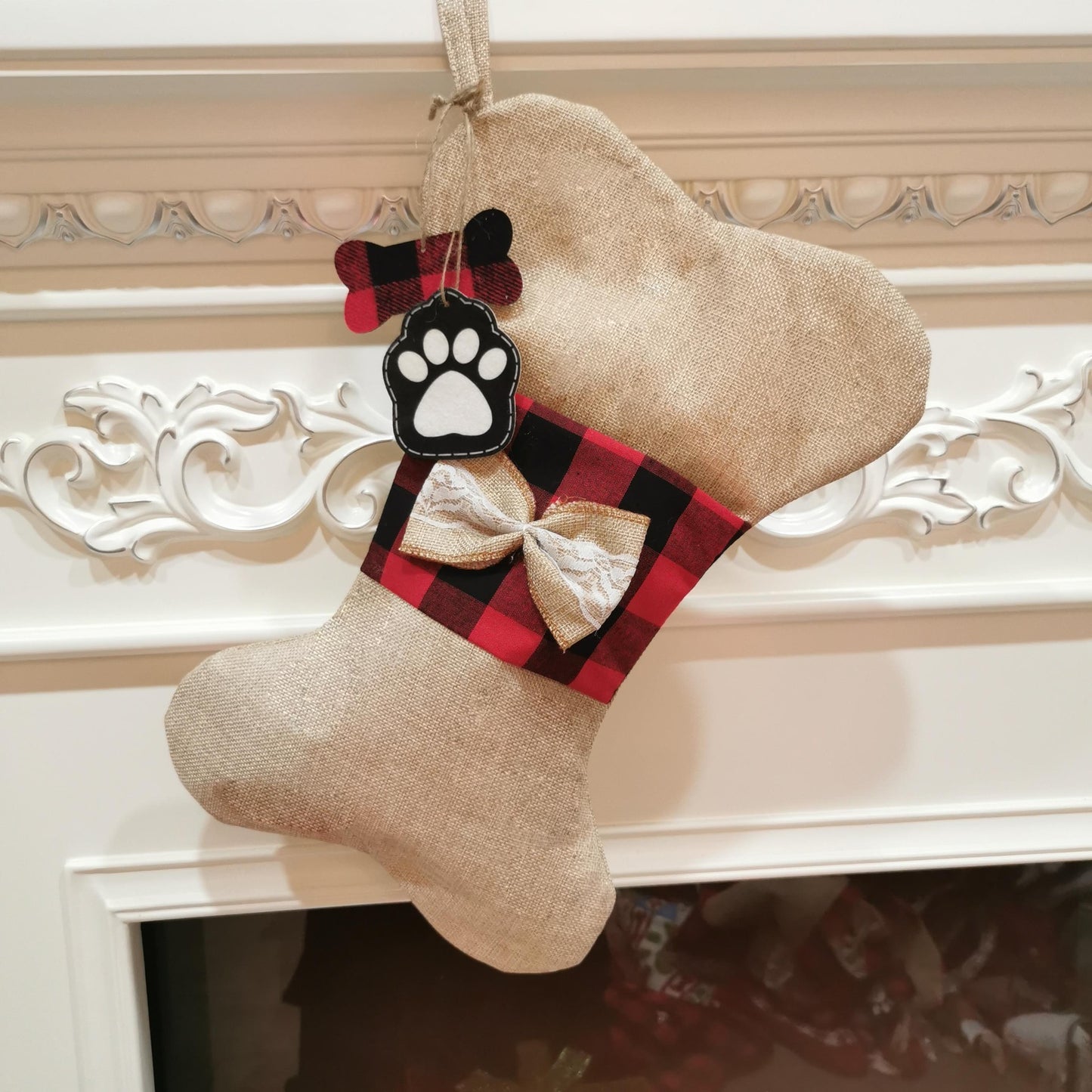 Christmas Ornament Christmas Socks Gift Bag - Enfance-Heureuse