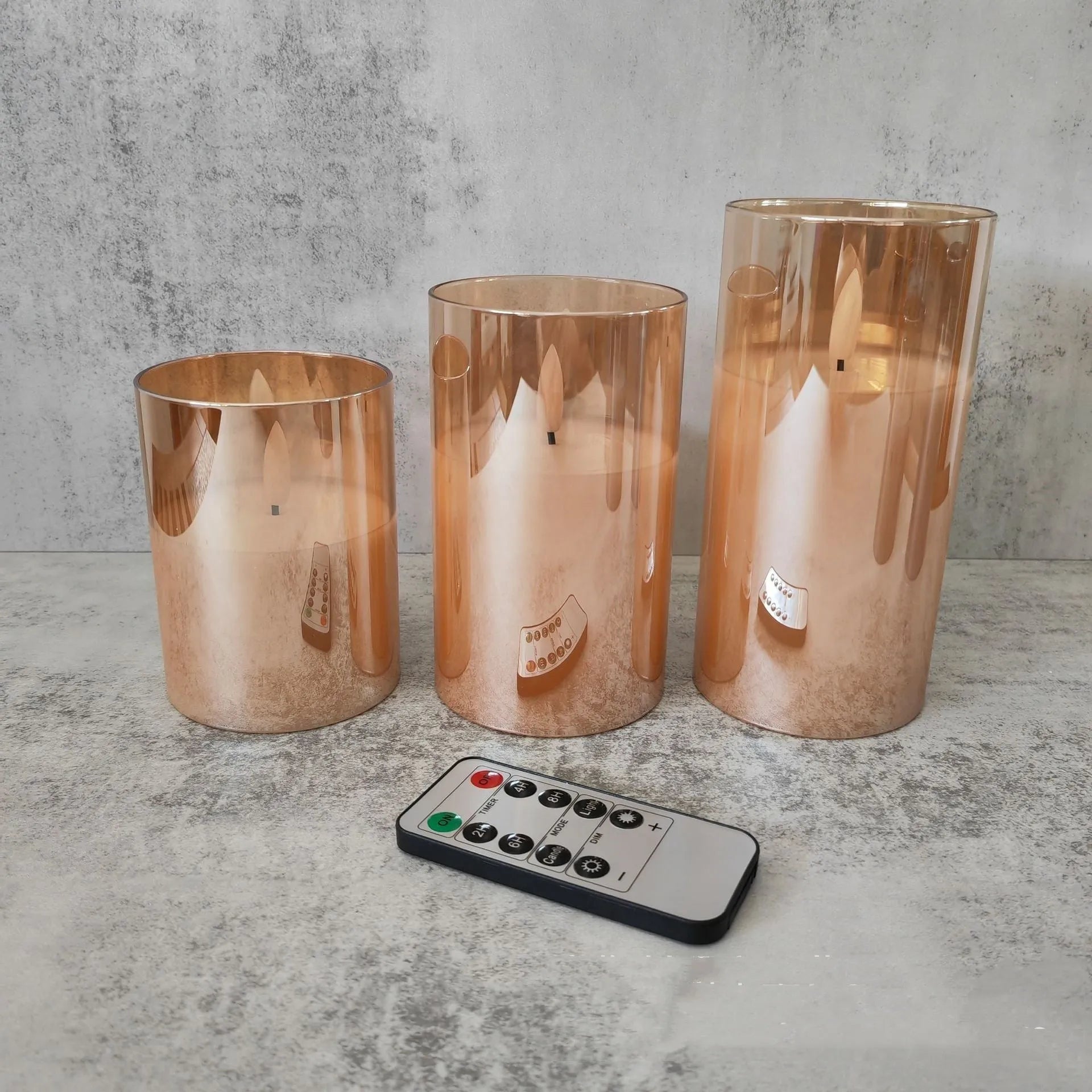 Electroplated Glass LED Electronic Candle Lights Wholesale Rechargeable - Enfance-Heureuse