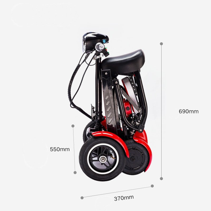 Cyungbok Folding Mini Four-wheel Adult Electric Bicycle Transport Scooter For The Elderly - Enfance-Heureuse