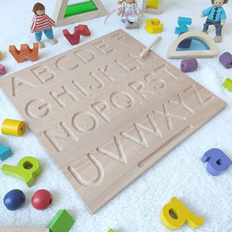 Solid wood children's writing board