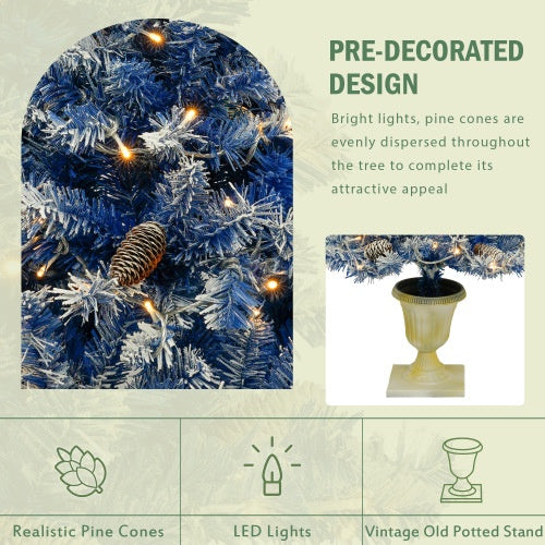 Pre-lit Christmas Tree Artificial Christmas 4-piece Set - Enfance-Heureuse