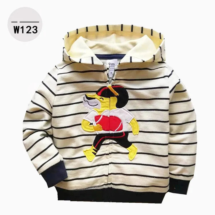 Children's hooded zippered hoodie