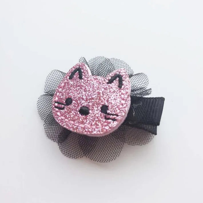 New Korean Creative Animal Cartoon Lovely Baby Clip Hairpins Girls Kitty Cat Clips Kids Children Accessories