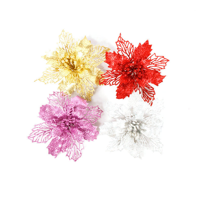 Christmas decorations canes hollowed out Christmas flowers - Enfance-Heureuse