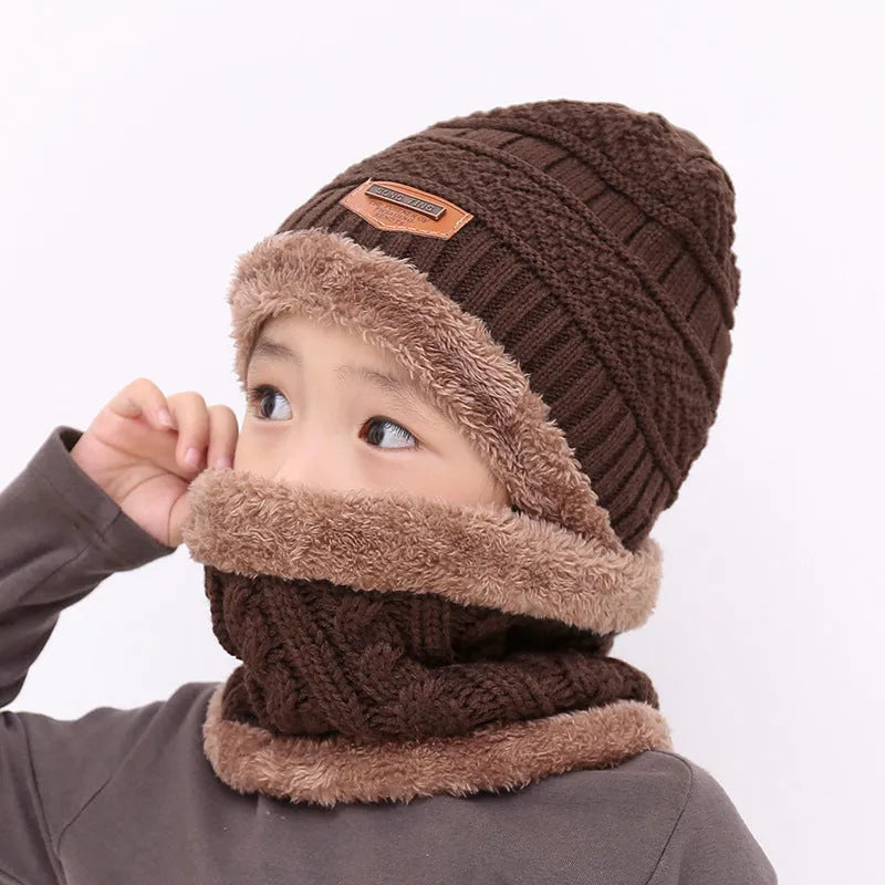 Bonnet tricoté chaud pour enfants