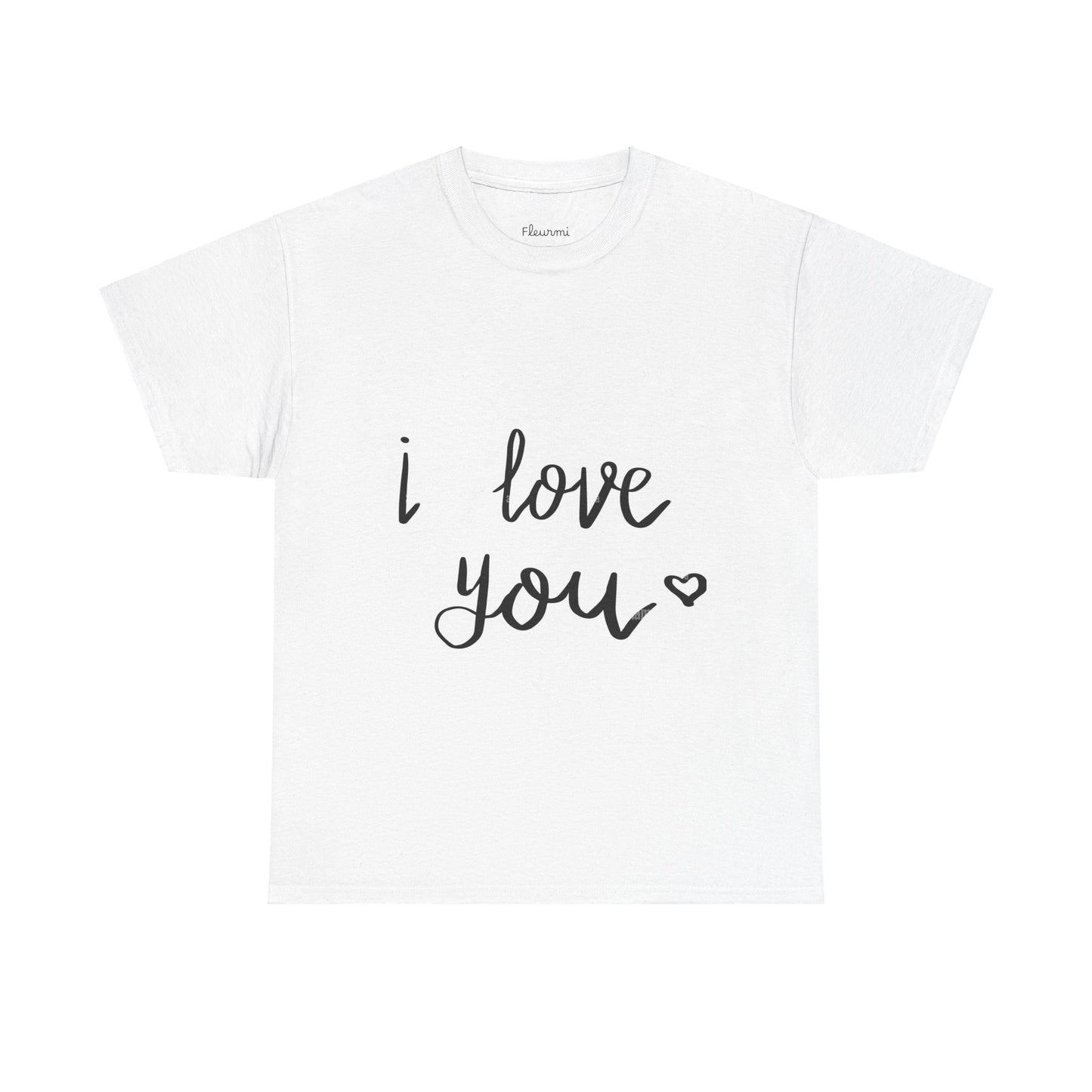 I Love You Unisex Heavy Cotton Tee, Cute Casual Gift, Everyday Wear, Valentine's Day Apparel, Love Quote T-Shirt, Romantic Gift