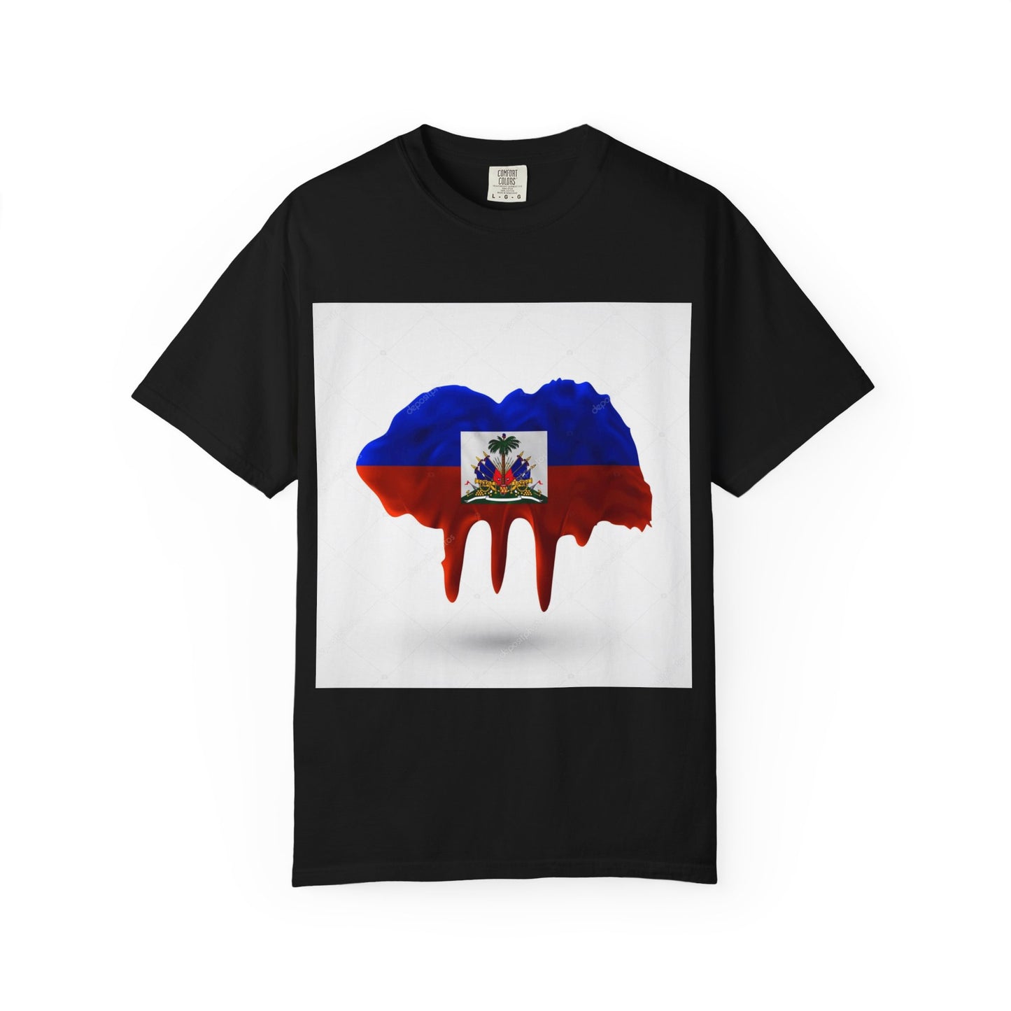 Haiti Flag Drip T-Shirt — Haitian Pride Graphic Tee