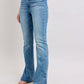 Judy Blue HW Tummy Control Vintage Wash Side Slit Slim Boot Jeans - Enfance-Heureuse