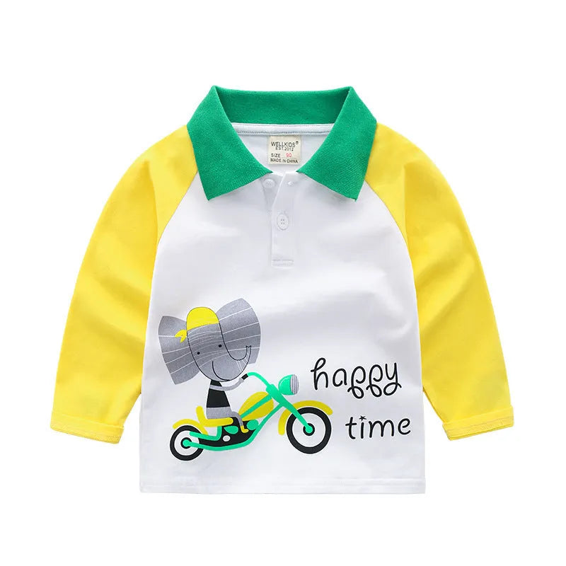 Garçons automne à manches longues T-shirt enfants de POLO