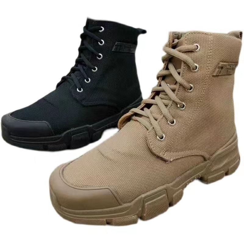 High-top Labor Protection Tooling Canvas Martin Boots Thick Bottom Waterproof