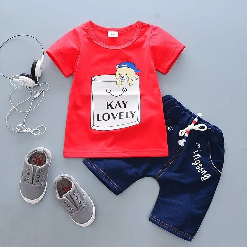 Children's Short Sleeved Boy's Summer Clothes Female Baby