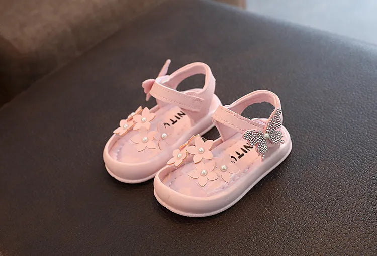 Zapatos de princesa para niños pequeños Zapatos de bebé antideslizantes de suela blanda