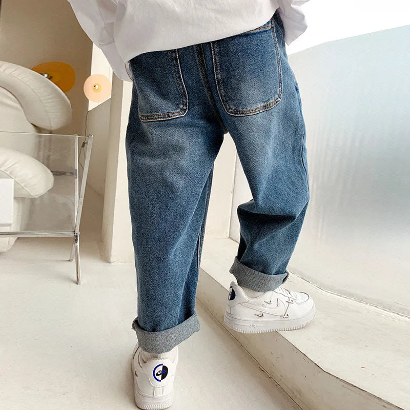 Children's Clothing Big Boy Fleece And Thick Pants