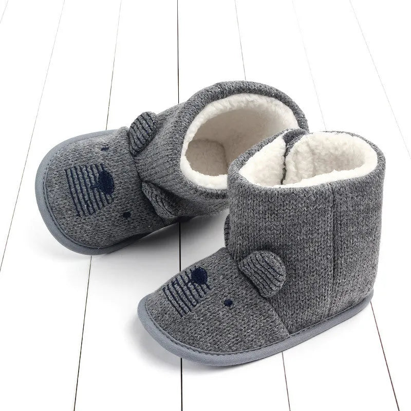 Bébé Laine Chaussures En Coton Chaud, Hiver Chaud Haut-dessus Chaussures