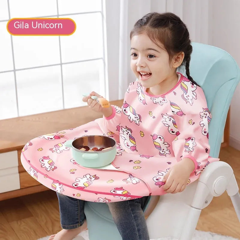 Ropa para silla de comedor, babero para comer para bebé, delantal resistente al agua y a la suciedad, desmontable