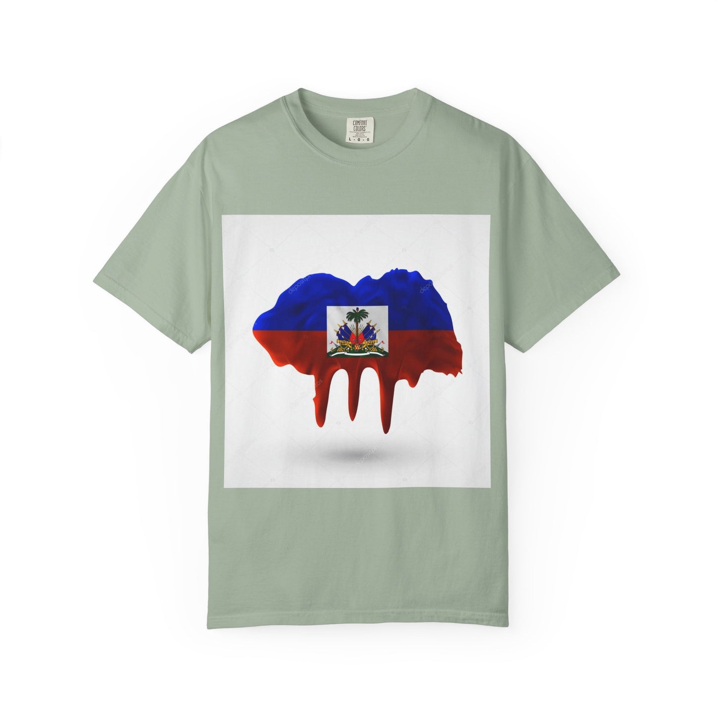 Haiti Flag Drip T-Shirt — Haitian Pride Graphic Tee