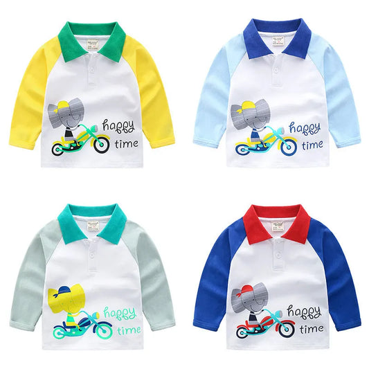 Garçons automne à manches longues T-shirt enfants de POLO