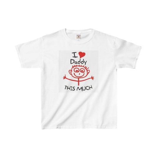 Kids "I Love Daddy This Much" Tee, Cute Father's Day Gift, Kids T-Shirt, Birthday Gift for Dad, Family Tee, Holiday Clothing