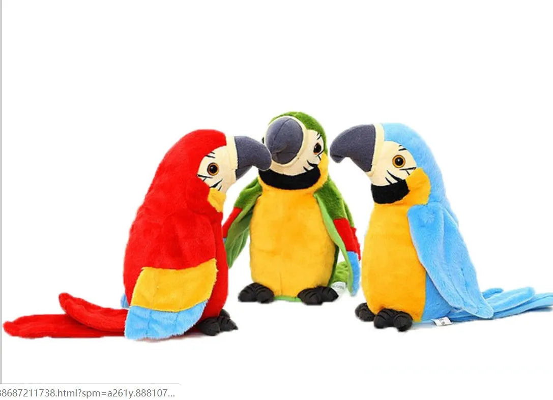 Electric Talking Parrot Plush Toy Cute Speaking Repeats Sheet