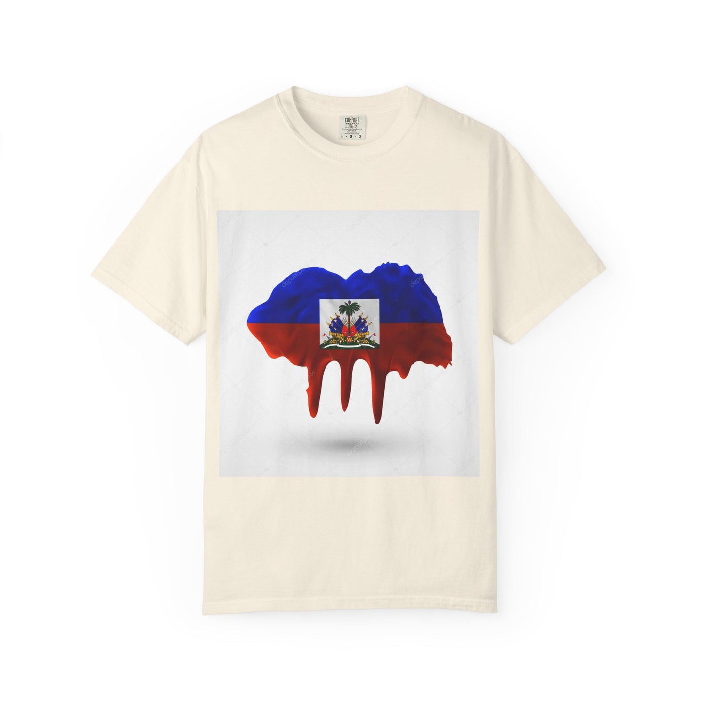 Haiti Flag Drip T-Shirt — Haitian Pride Graphic Tee