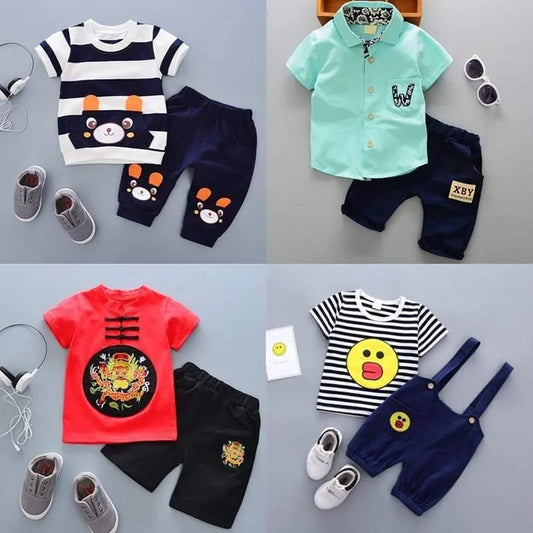 Children's Short Sleeved Boy's Summer Clothes Female Baby