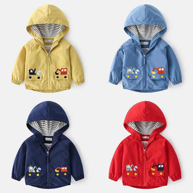 Ropa de primavera de dibujos animados de estilo occidental chaqueta de niño primavera y otoño