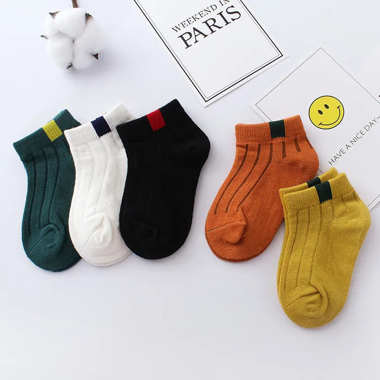 Garçons Bateau Chaussettes Printemps Été Automne Garçons Mince Net Chaussettes Blanc Bébé Coton Chaussettes - Enfance-Heureuse