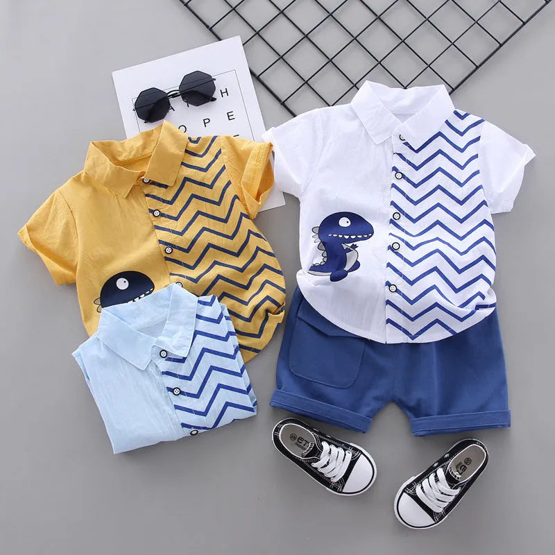 Deux-pièce Coton Petit Monstre T-shirt Shorts