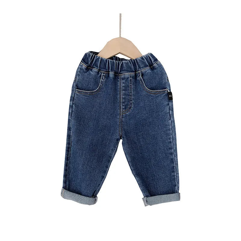 Fille Robe Automne Robe de Fille Lâche de Jeans Enfants de Pantalon Long