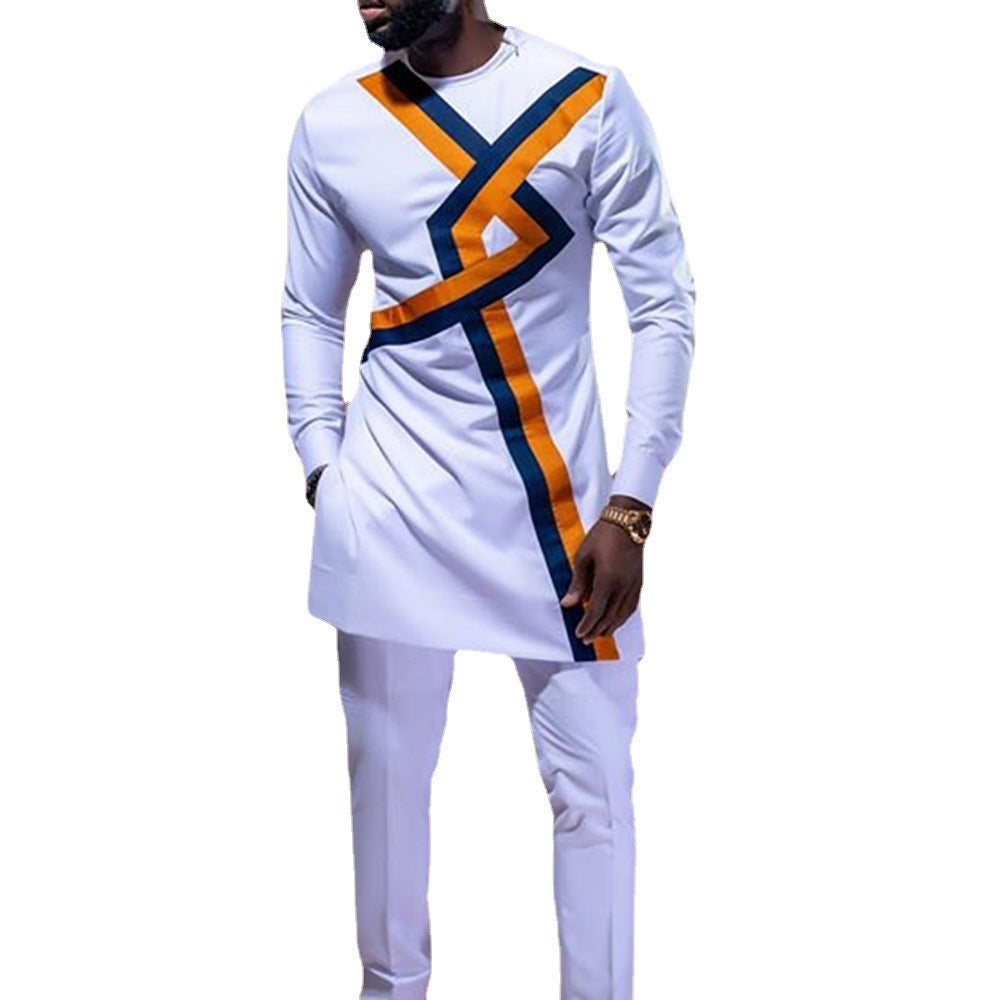 African Ethnic Style Mens Spring New Youth Slim Fashion Top