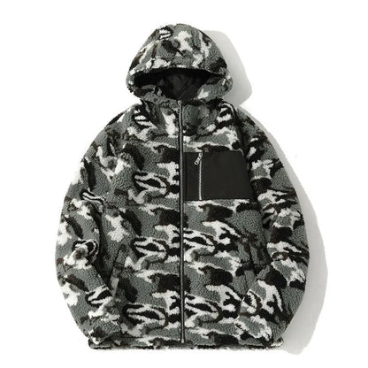 Lamb Velvet Jacket Coat Autumn And Winter Fashion Stitching Loose And Warm - Enfance-Heureuse