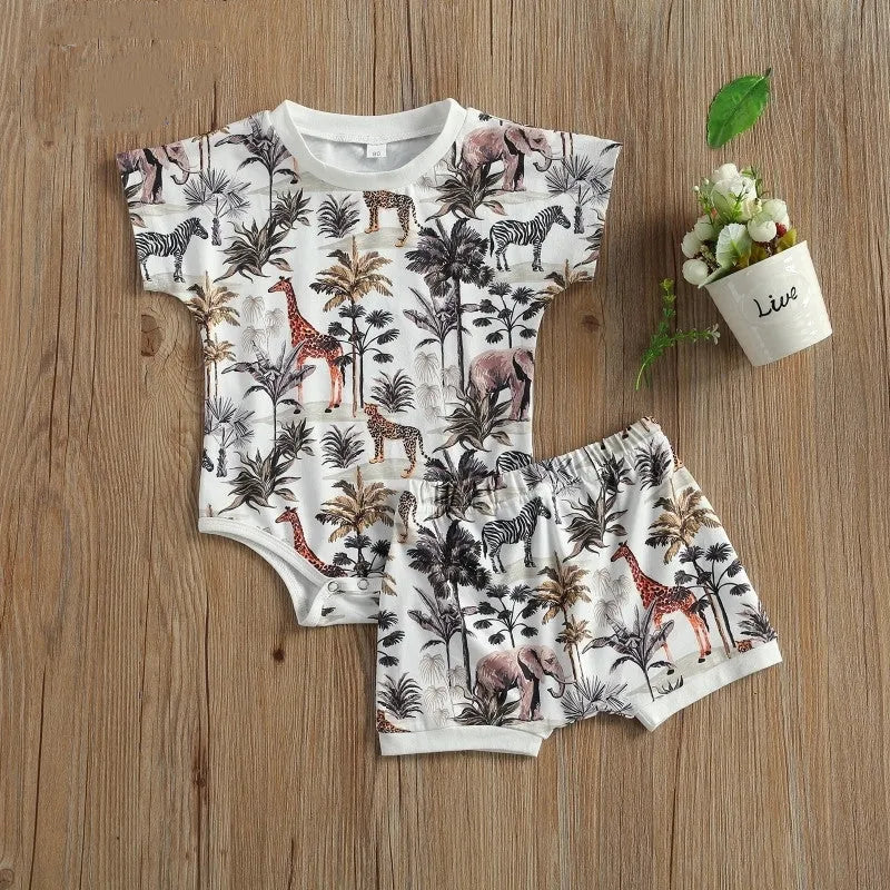 Casual Baby Boy Short Sleeve Suit