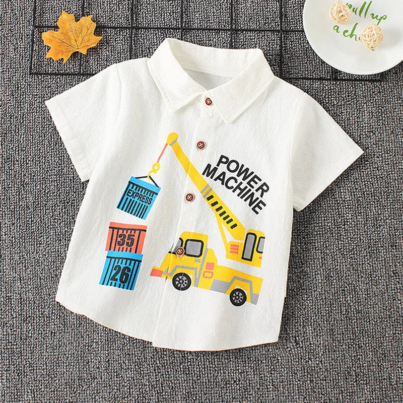 Enfants de Bande Dessinée À Manches Courtes T-shirt Garçon D'été Mince