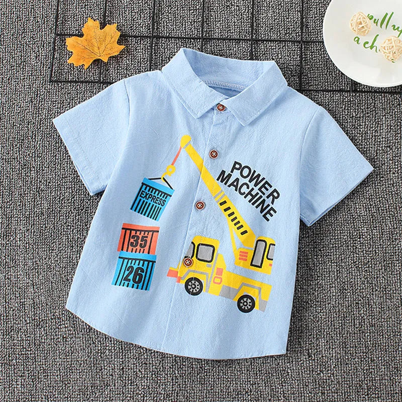 Enfants de Bande Dessinée À Manches Courtes T-shirt Garçon D'été Mince