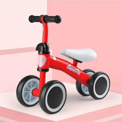 En plastique Aucun-pédale Bébé Enfants Push Équilibre Vélo Trois Roues Tricycle Bébé Mini Vélo Équilibre