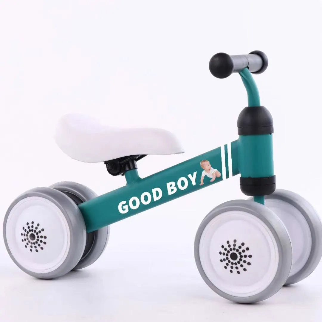 En plastique Aucun-pédale Bébé Enfants Push Équilibre Vélo Trois Roues Tricycle Bébé Mini Vélo Équilibre