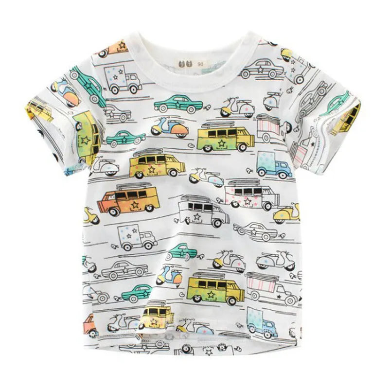 Children's Car Short-sleeved T-shirt