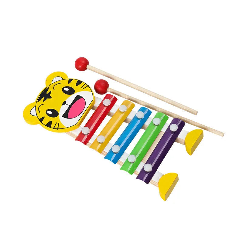 Jouets en bois Hochets Jouet Éducatif Arc-En-Blocs Montessori Bébé Coloré Enfants Musique - Enfance-Heureuse