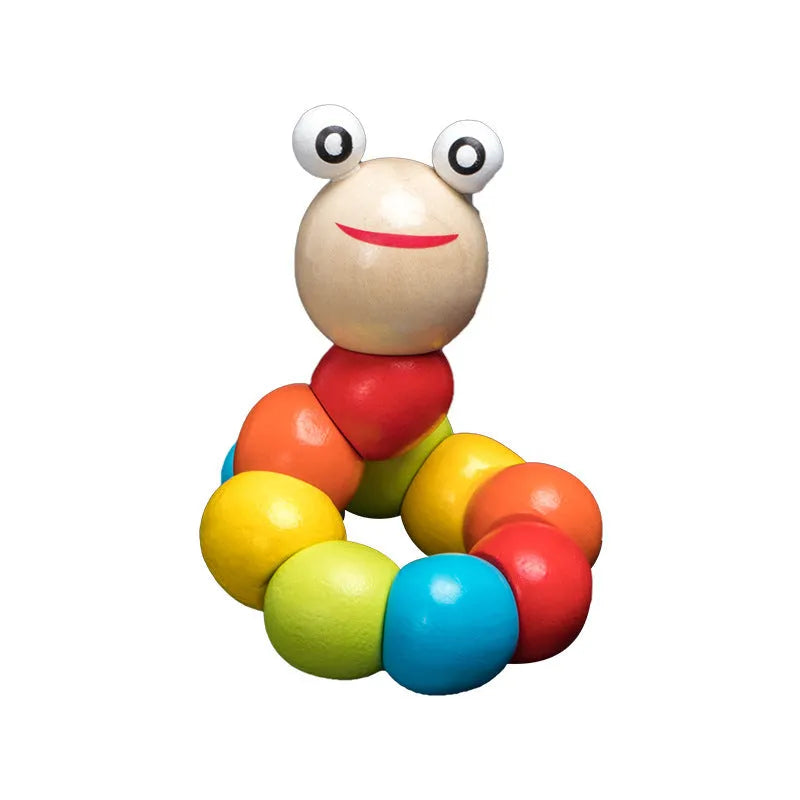 Jouets en bois Hochets Jouet Éducatif Arc-En-Blocs Montessori Bébé Coloré Enfants Musique - Enfance-Heureuse