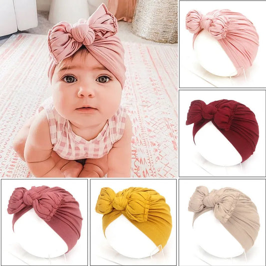 Mignon Bébé Chapeau Nouveau-Né Doux Bébé Fille Chapeau Turban Infantile Bébé enfant Capuchon Bonnet Headwraps