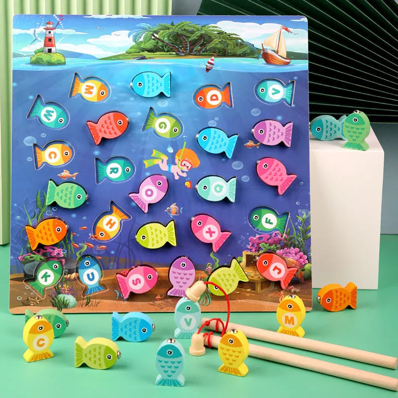 Jouets Educatifs En Bois Montessori Pour Enfants, Planche Occupee, Peche, Maths, Jouet Prescolaire, Cadeau Du Nouvel An