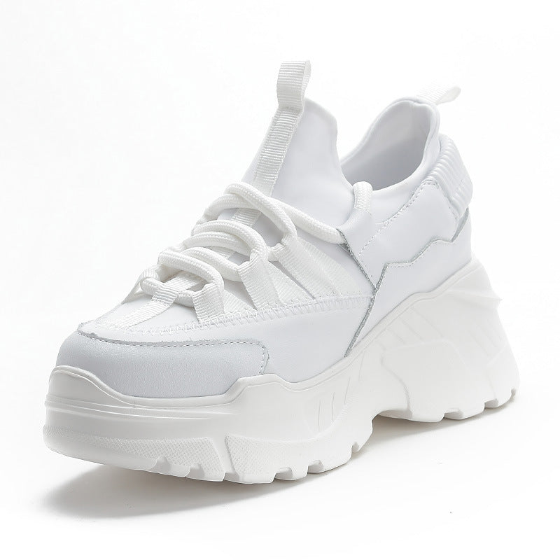 Increased Daddy Shoes White Shoes Women - Enfance-Heureuse