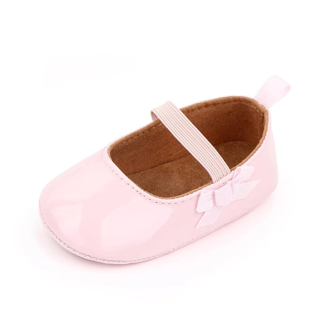 Chaussures En Cuir PU Verser Bebe Fille, Chaussures De Princesse, Solides, UNE Semelle Souple, verser Premiers Pas, Printemps-automne, 2021