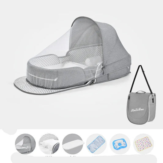 Multifunctional Baby Bed Newborn Folding Nest Bed Portable Sun Protection Mosquito Infant Net Camping Bed Travel Bed