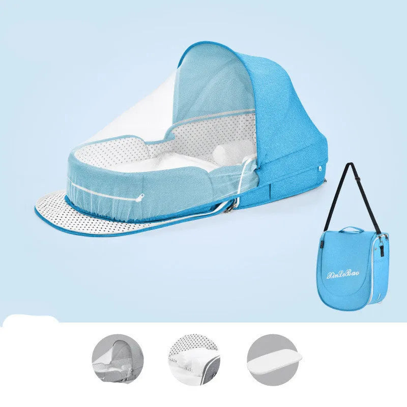 Multifunctional Baby Bed Newborn Folding Nest Bed Portable Sun Protection Mosquito Infant Net Camping Bed Travel Bed