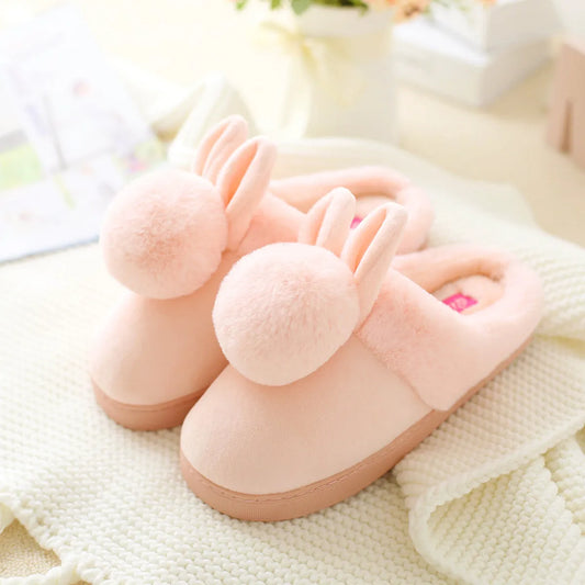 Children'S Cotton Slippers Autumn And Winter Indoor Ball To Keep Warm Girls Cotton Slippers - Enfance-Heureuse